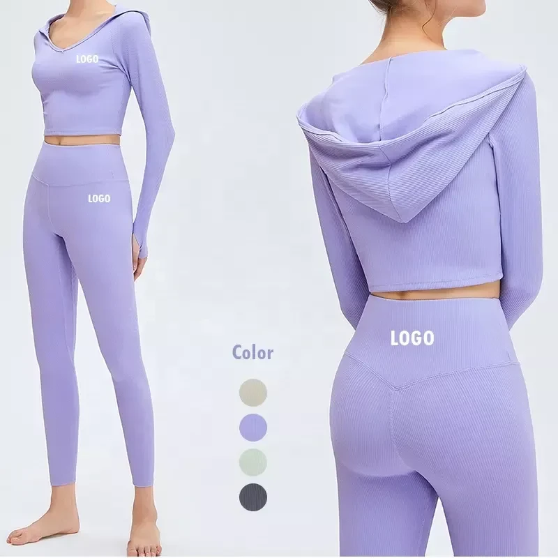 Gym fitness sets high wait skinny women's pants & trousers seamless Yoga set Training Cloth