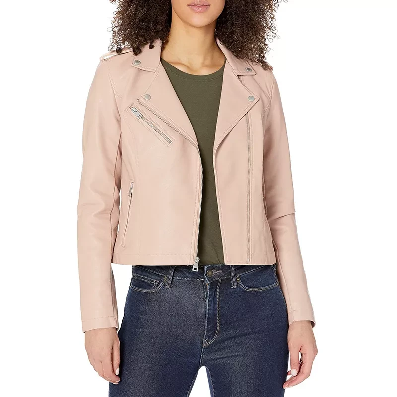 Women's The Classic Faux Leather Moto Jacket (Regular & Plus Size)