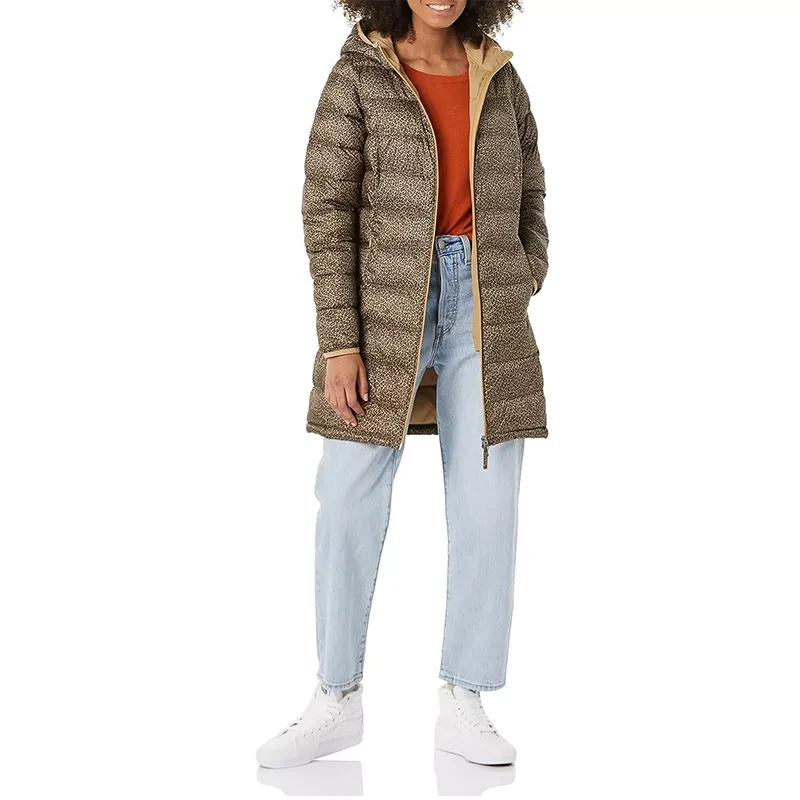 Women's Lightweight Water-Resistant Hooded Puffer Coat (Available in Plus Size)
