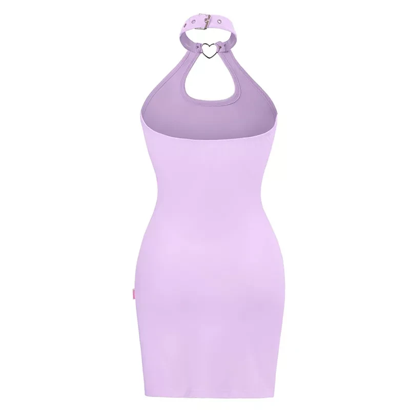 Women's Summer Sleeveless Bodice Backless Strap Party Mini Dress
