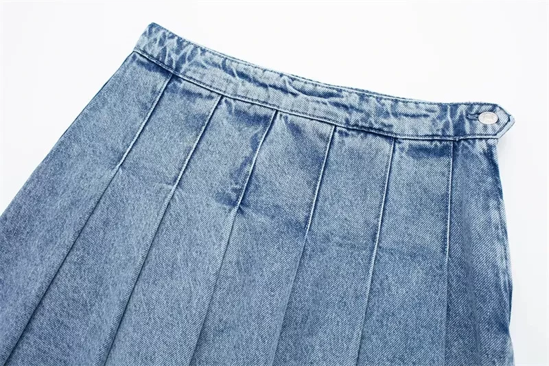 High Quality Breathable Spring and Summer New Wide Pleated Solid Color Raw Edge Fashion All Match De